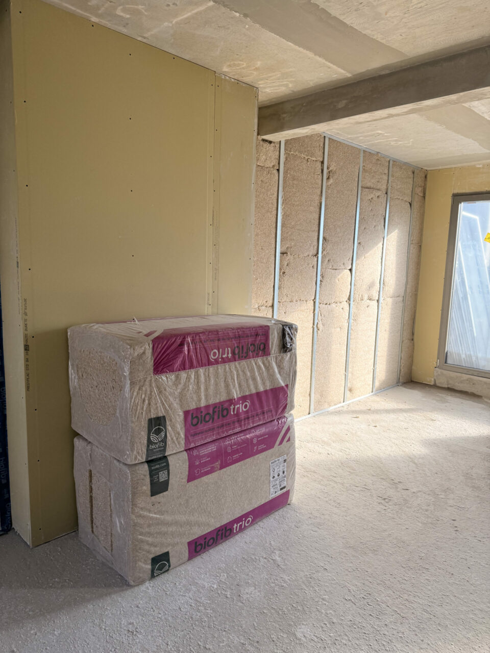 intérieur de batiment isolé en biofib trio