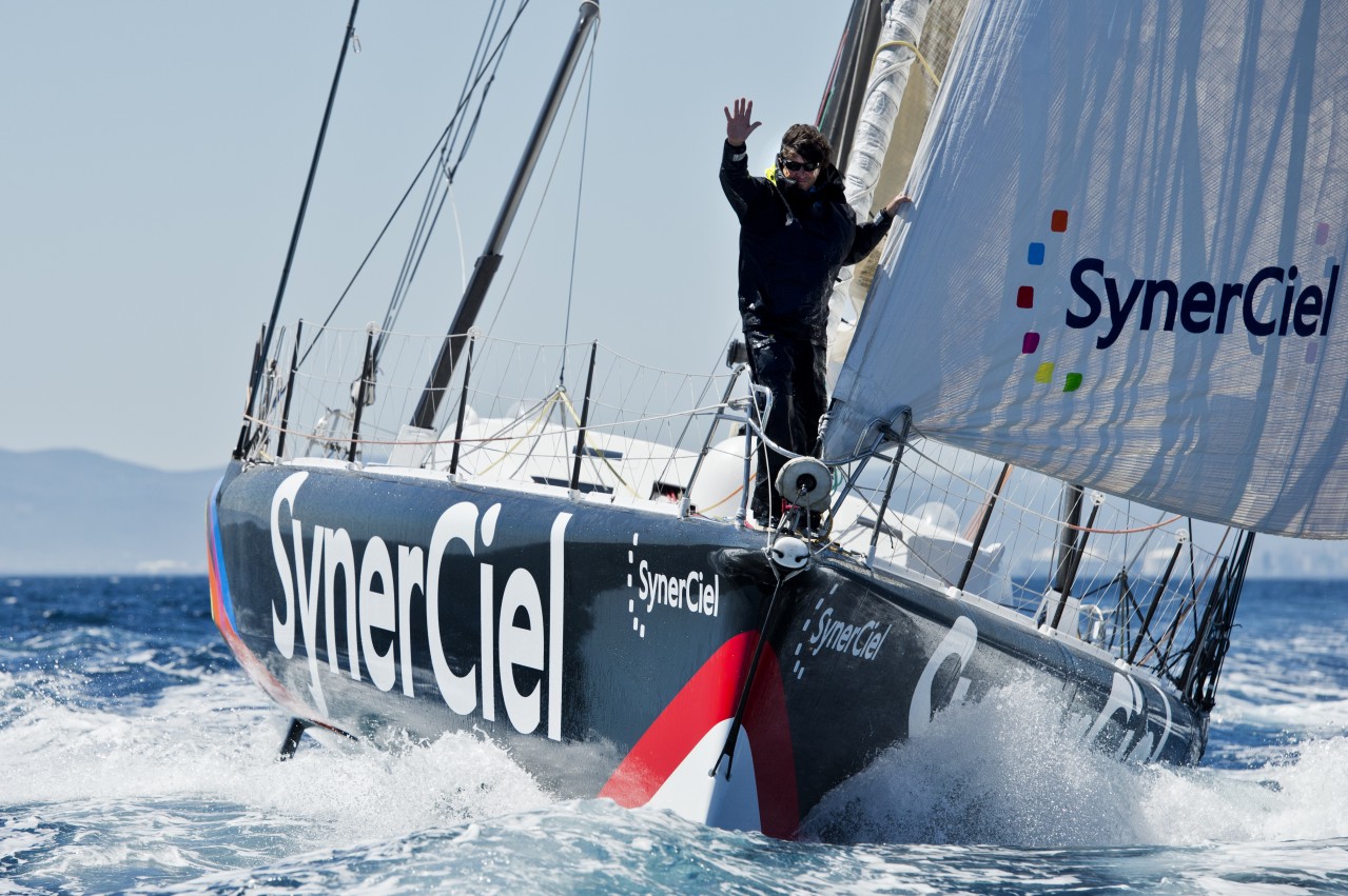 SYNERCIEL - IMOCA - BIOFIB - VENDÉE GLOBE 2012 - SKIPPER: JEAN LE CAM (FRA) PHOTO : VINCENT CURUTCHET / DARK FRA